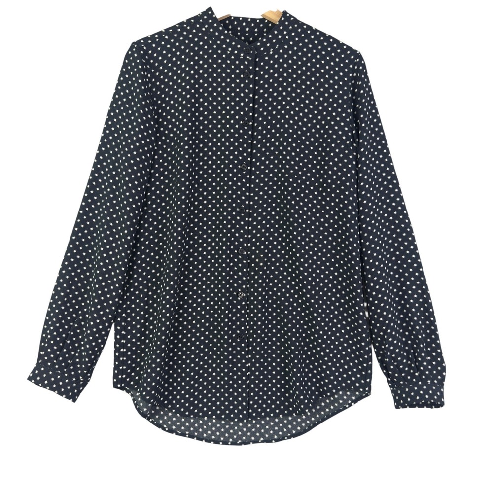 Equipment Black‎ Kate Moss Star Shirt Size S Button Up Long Sleeve Blouse